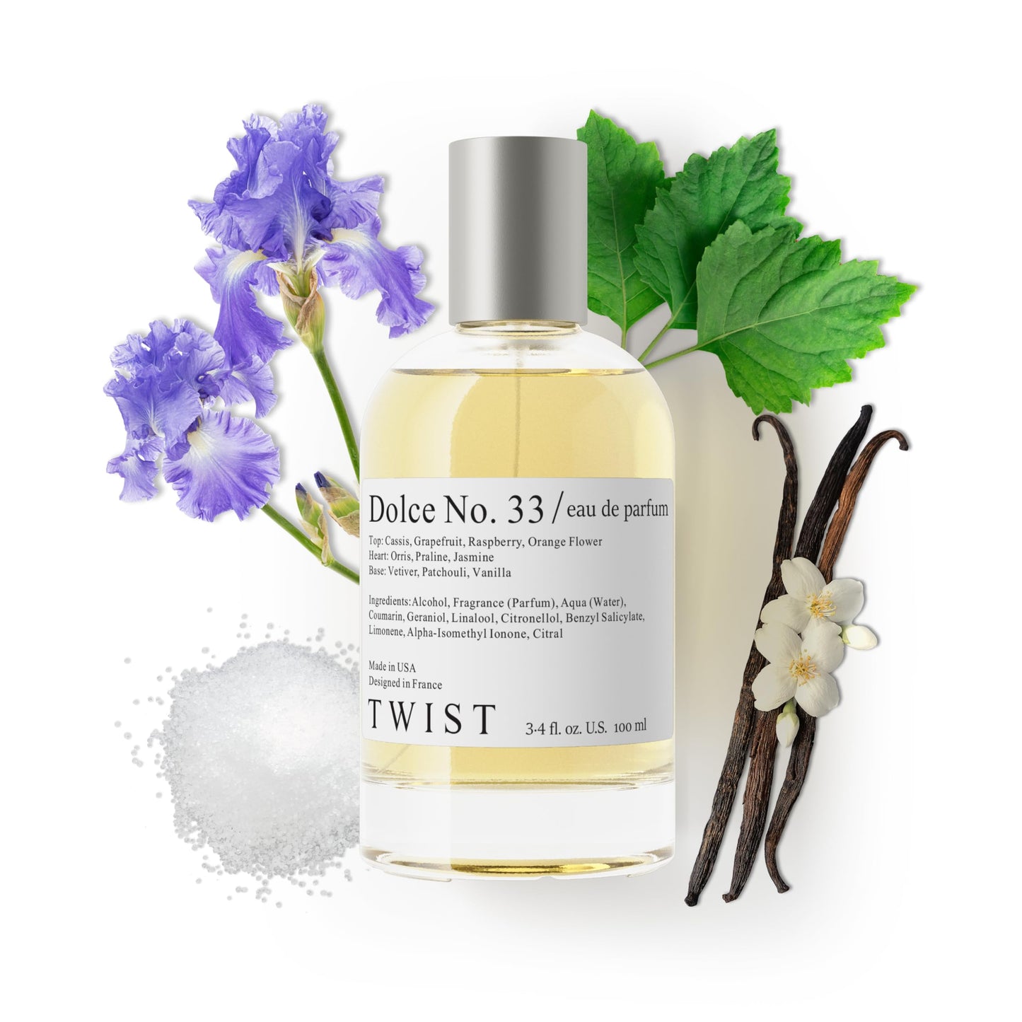 Twist Dolce No. 33 - Eau De Parfum Inspired by La V. E. Belle, Long-Lasting Perfume For Women, Gourmand & Floral, Vegan, Clean Ingredients, Fragrance