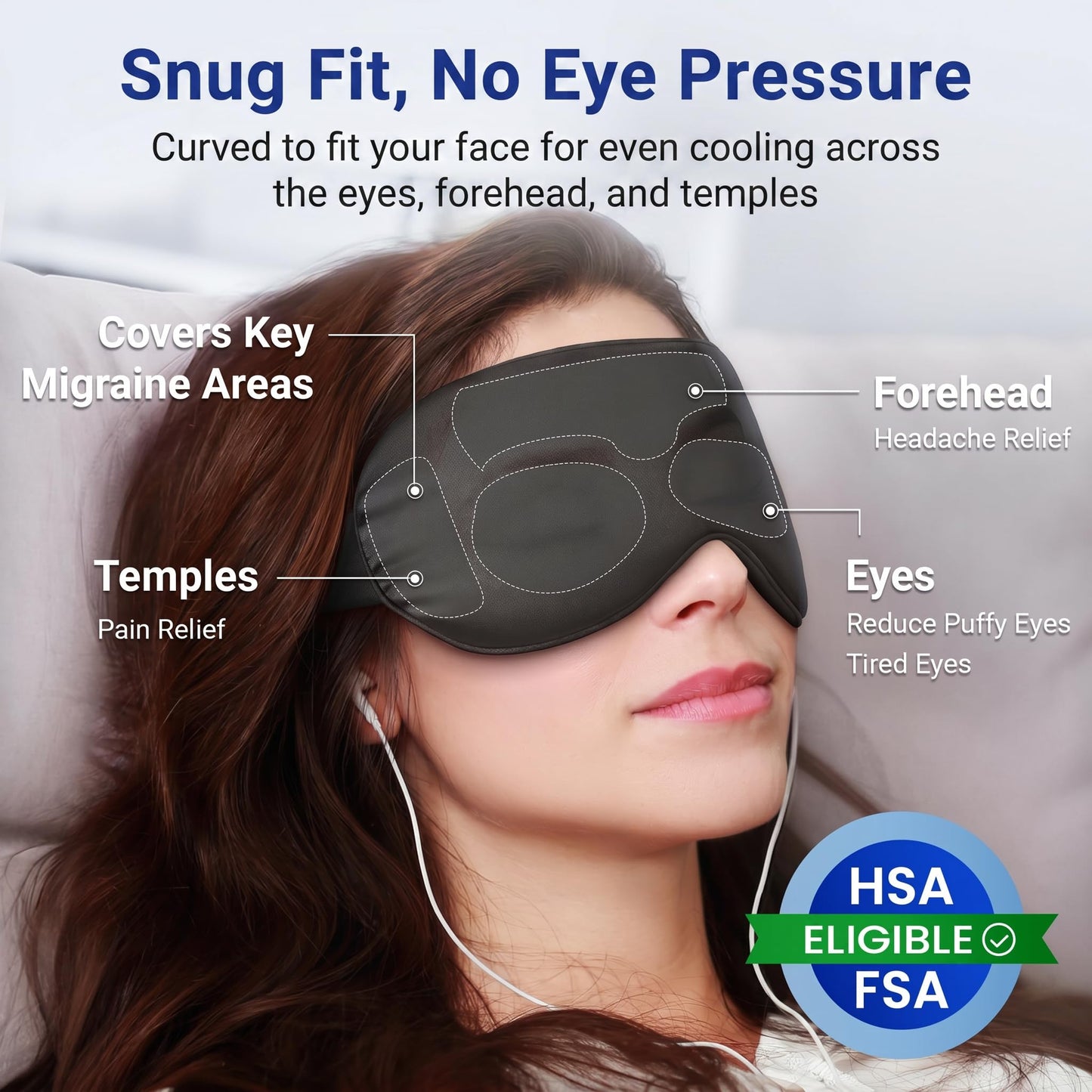 Cooling Eye Mask for Dark Circles Puffiness - Fsa Eligible Items Hsa, Cold Compress for Puffy Eyes Migraines Headache Sleeping After Surgery, Gentle Beauty and Personal Care FACEMOON