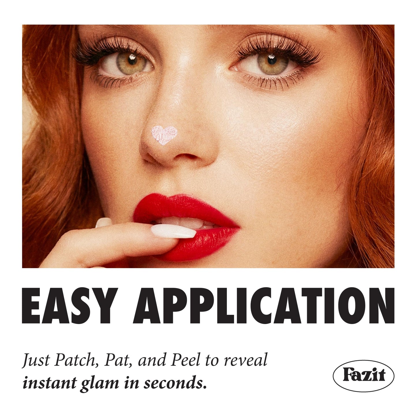 Fazit Makeup Patches - Button Nose Highlighter - Glow Up Make-Up Patches - Cute Glitter Makeup Accessories for Women - Cosmetic Glitter for Face