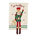 Mud Pie Nutcracker Dangle Towel, Merry, 21" x 14"