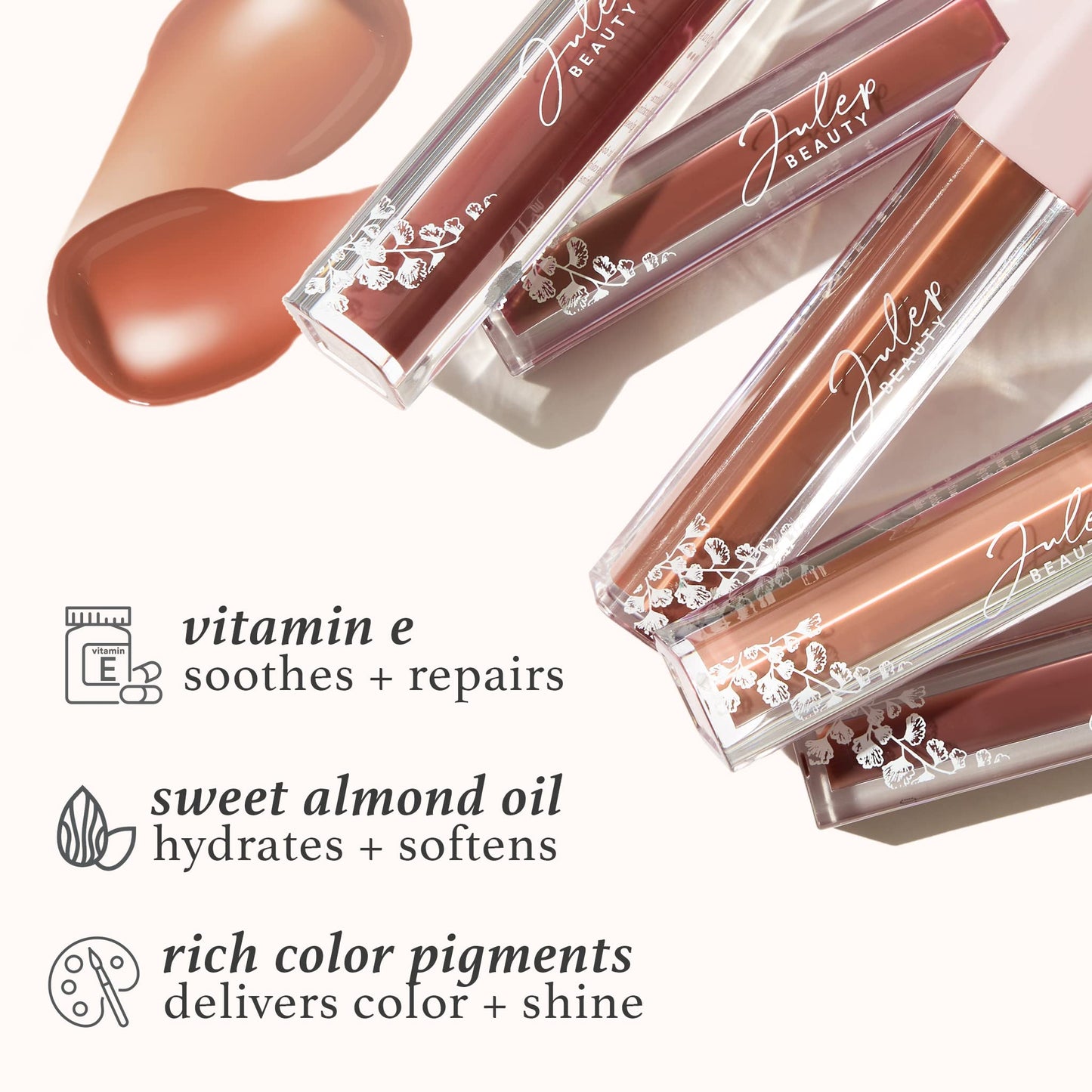 Julep So Plush Plumping Lip Gloss - High-Shine, Non-Sticky Lip Color - Vitamin E for Soothing & Repair - Cruelty-Free, Moisturizing Gloss - Coffee