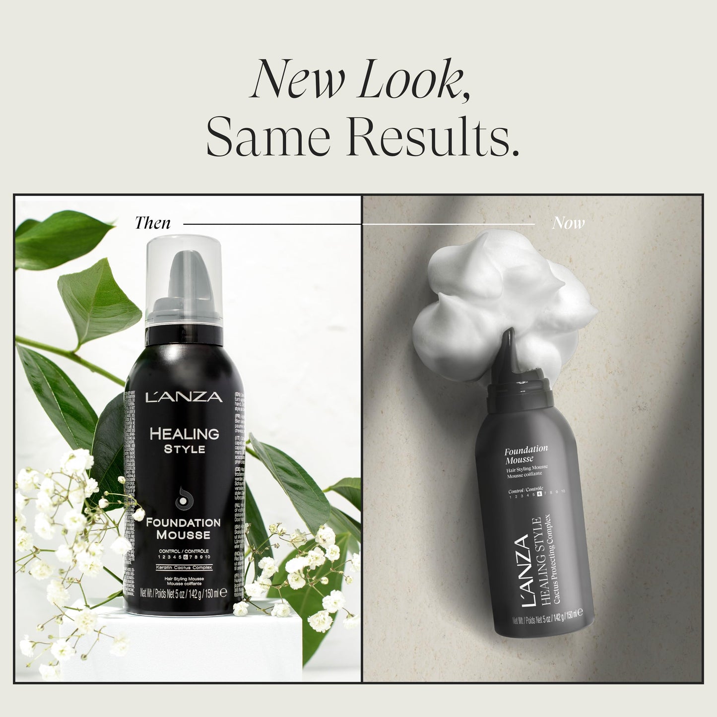 L'ANZA Healing Style Foundation Mousse with Medium Hold Effect, Refreshes and Moisturises Hair and Scalp, With Advanced Control Technology, Non-drying