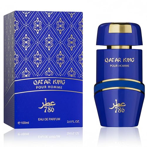 Jo Milano Qatar King Eau De Parfum Spray | 3.4 oz (100ml) | Oud, Vanilla, Fresh Spicy, Amber, Floral Scent | Long Lasting Fragrance for Men