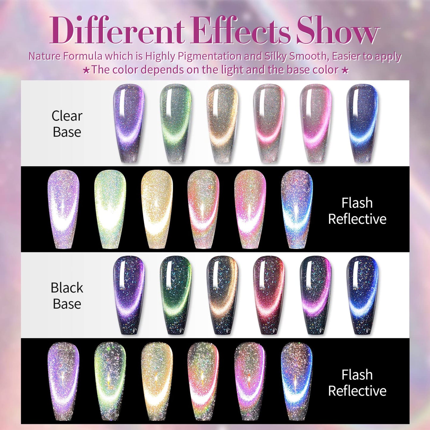Born Pretty Christmas Cat Magnetic Eye Gel Nail Polish Fall Winter Jelly Red Green Black Blue Crystal Glass Magnetic Shimmer Glitter Nail Polish Salon Beauty and Personal Care Born Pretty