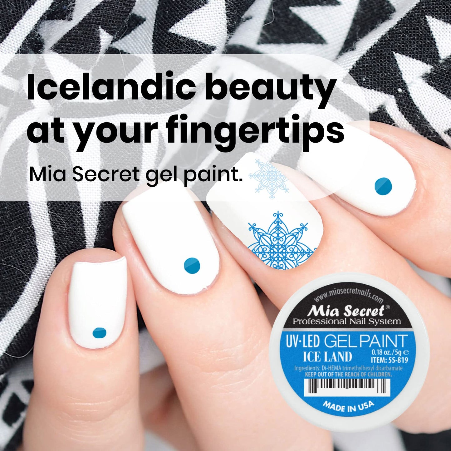 Mia Secret Professional Nail System UV/LED Gel Paint - 5 grams (Iceland) Beauty & Personal Care Mia Secret