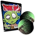 Zombie Balls Bath Bombs - Fun Zombie Design - Cool Bath Bombs for Teens - Cute XL Bath Fizzers, Green and Black, Handcrafted in The USA