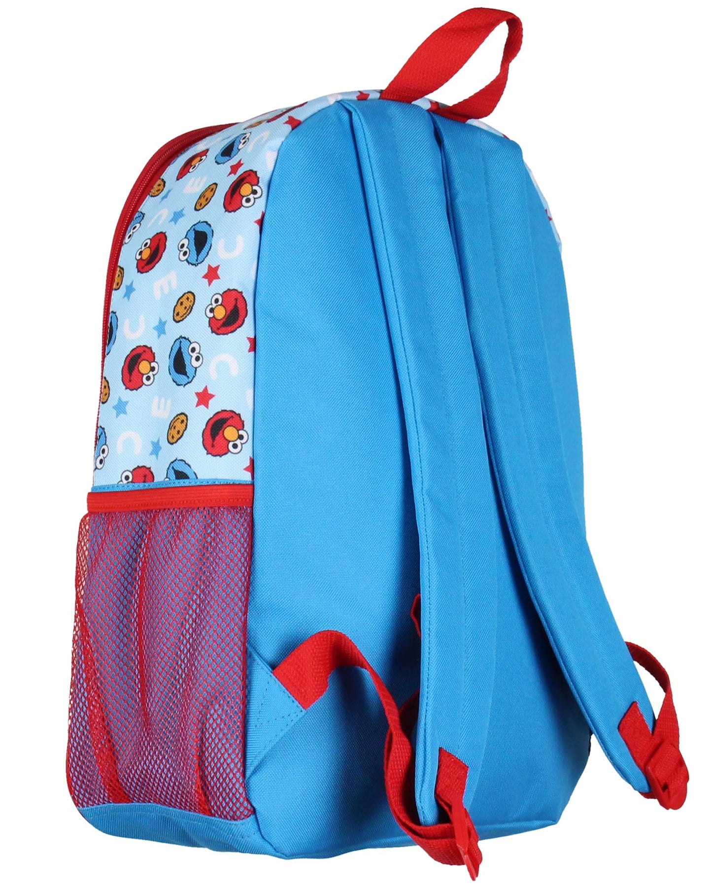 INTIMO Sesame Street ABC Cookie Monster Elmo 3 PC Backpack Lunch Box Pencil Pouch