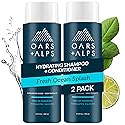 Oars + Alps Men's Sulfate Free Hair Shampoo and Conditioner Set for Men & Women, Infused with Kelp & Algae Extracts, Nourishing & Moisturizing