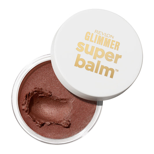 Revlon Glimmer Super Balm, Multi-Use Glow Face Makeup, Cream Bronzer, Highlighter, & Blush, 004 Rosy Bronze, 0.06 oz