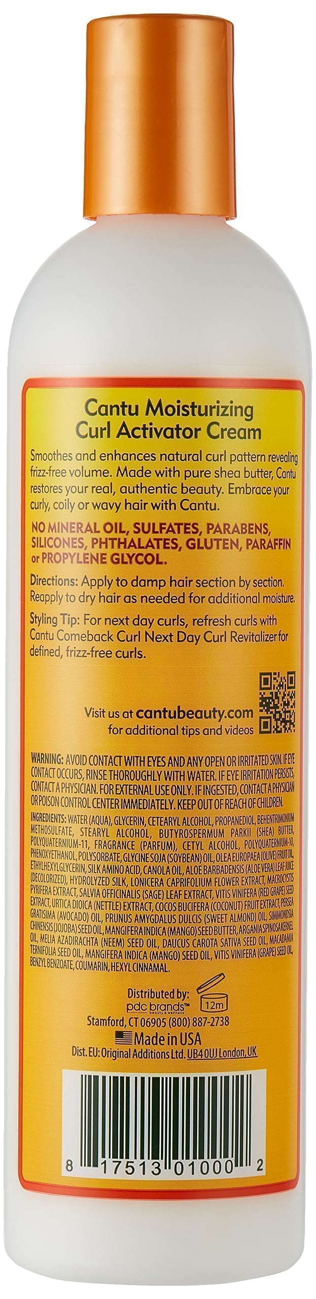Cantu Natural Hair Curl Activator Cream 12 Ounce (354ml) (3 Pack)
