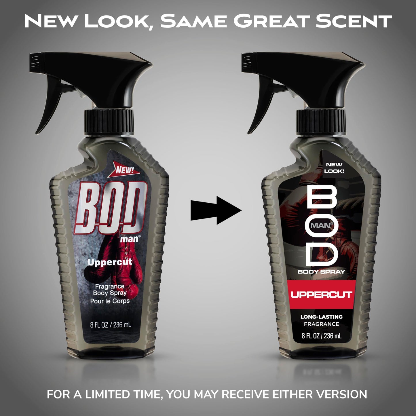 BOD man Fragrance Body Spray, Upper Cut, 8 fl oz