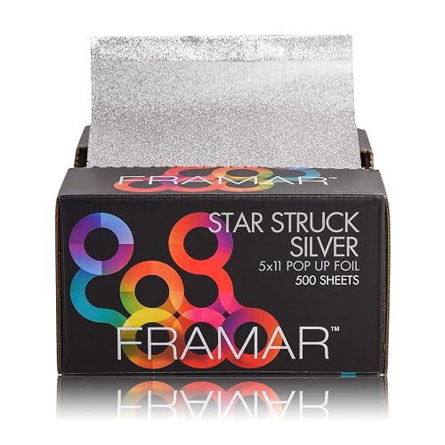 Framar Silver Hair Foils For Highlighting - Pop Up Hair Foil For Hair Highlighting, Highlight Foils For Hair, Aluminum Foil Sheets, Salon Foils