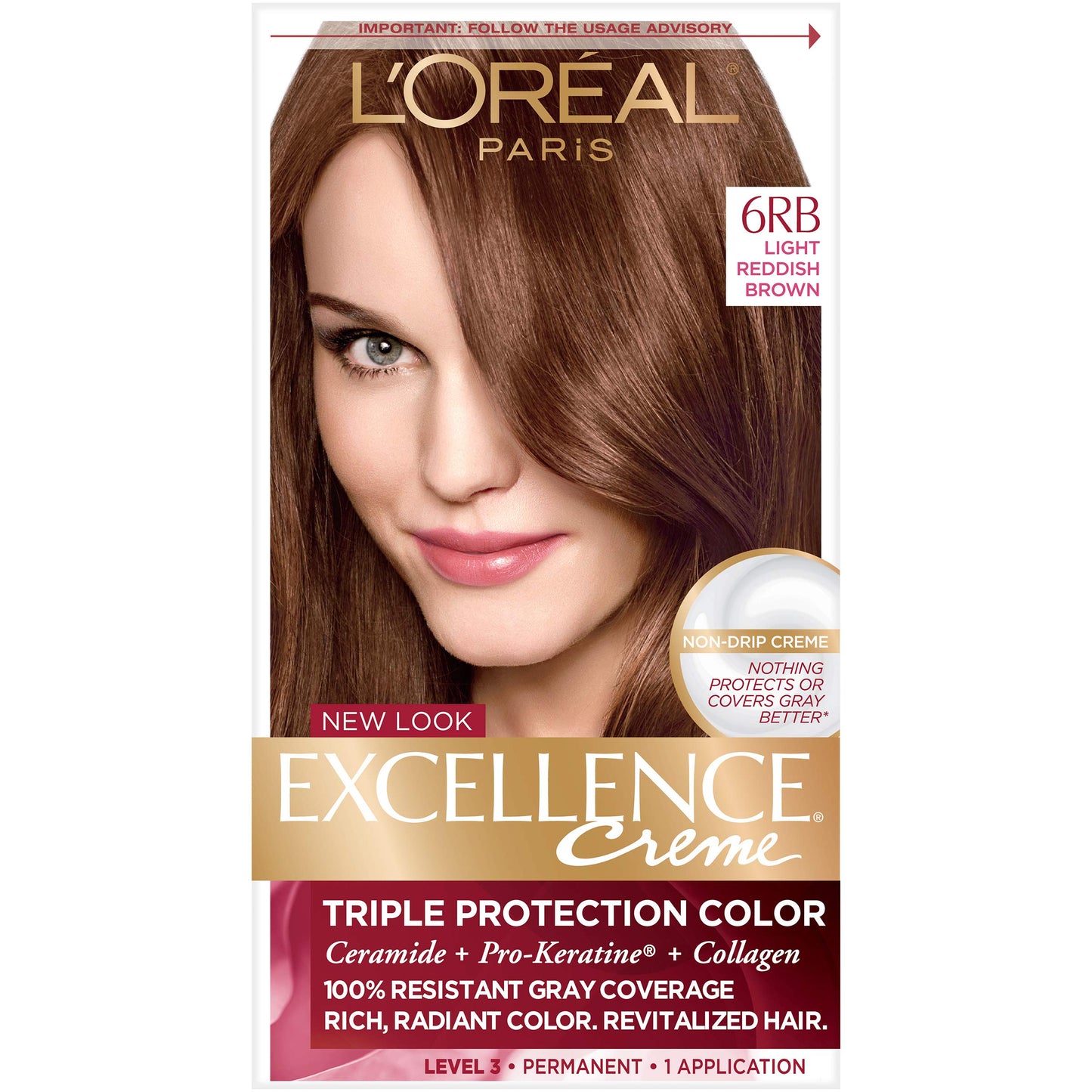 L'Oreal Paris Excellence Creme, 6RB Light Reddish Brown