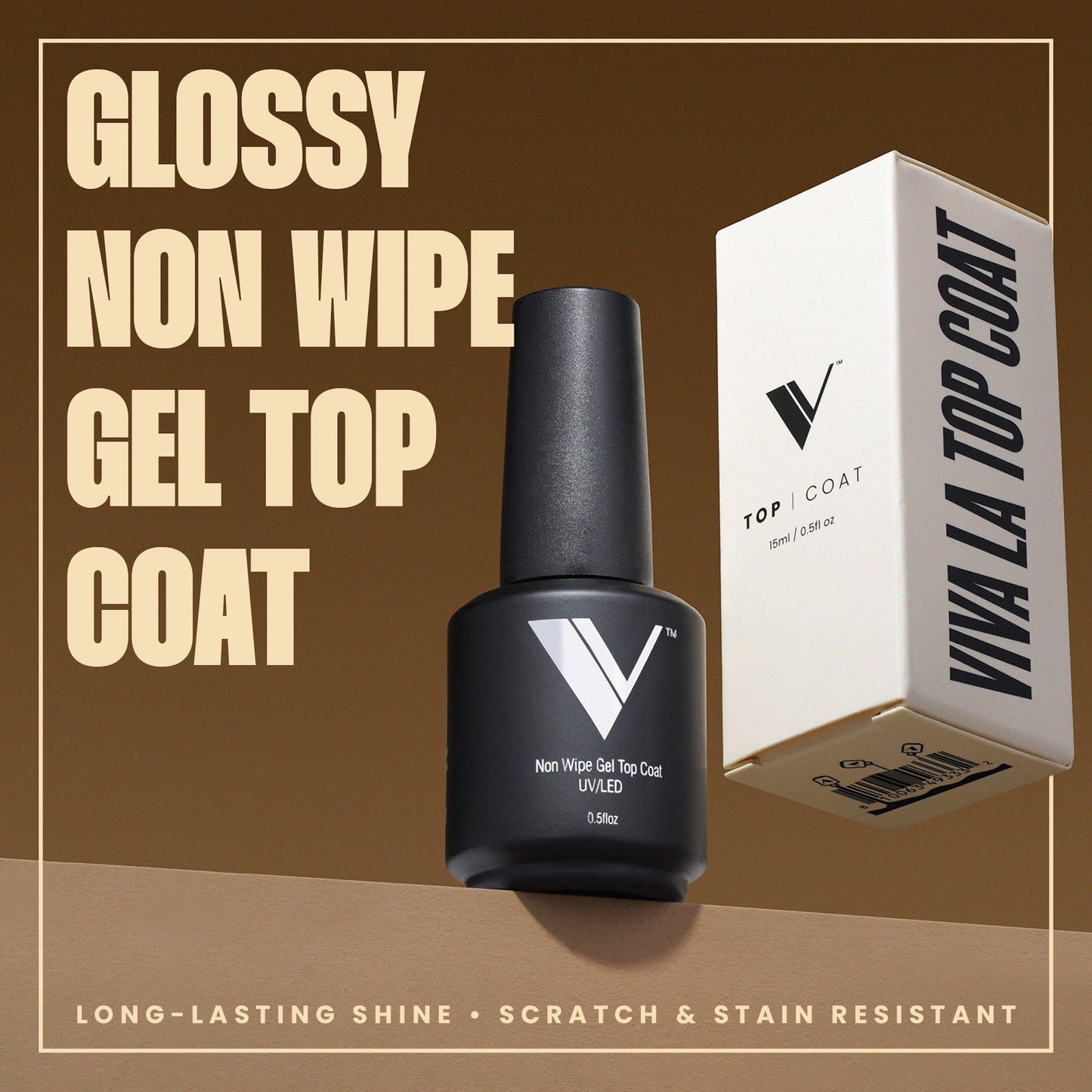 V Beauty Pure No Wipe Gel Top Coat - Long Lasting UV Top Coat Gel Nail Polish, Scratch and Stain Resistant, Durable, Non Yellowing, No Sticky Layer Beauty and Personal Care V Beauty Pure