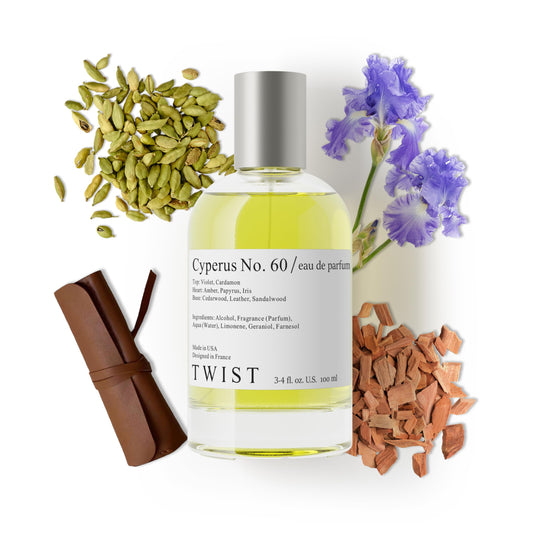 Twist - Cyperus No. 60 - Eau De Parfum Inspired by Santal 33, Long-Lasting Perfume For Women & Men, Sandalwood & Woods, Vegan, Clean Ingredients Beauty & Personal Care HOUSE OF TWIST
