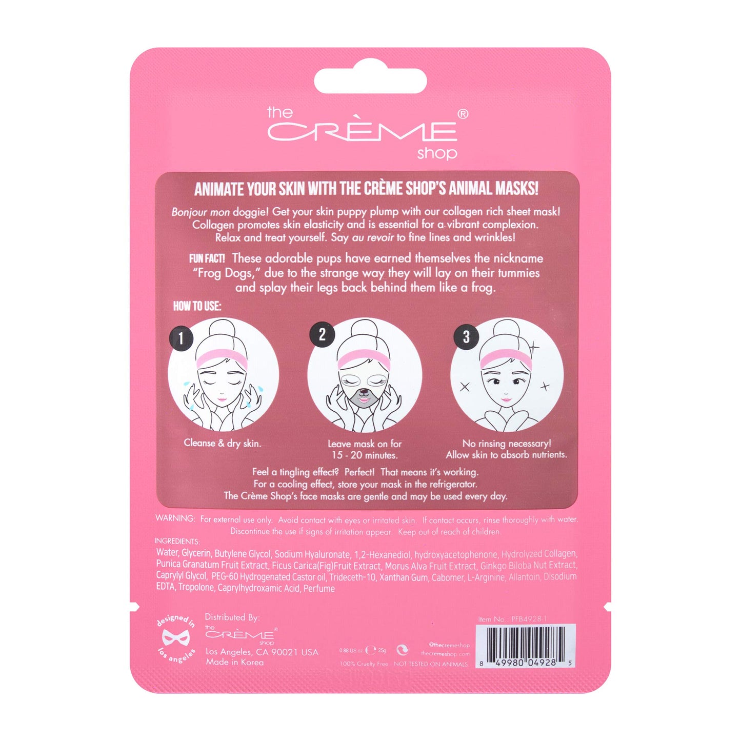 The Crème Shop Plump Up, Skin! Animated Face Mask - Korean Collagen Face Mask to Improve Fine Lines and Wrinkles for a Firm, Vibrant Complexion