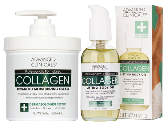 Advanced Clinicals Rosehip Body Oil. Anti-Aging oil with Vitamin A for neck, decollete, sun damaged, dry skin. 3.8 oz. Beauty and Personal Care Advanced Clinicals Default Title