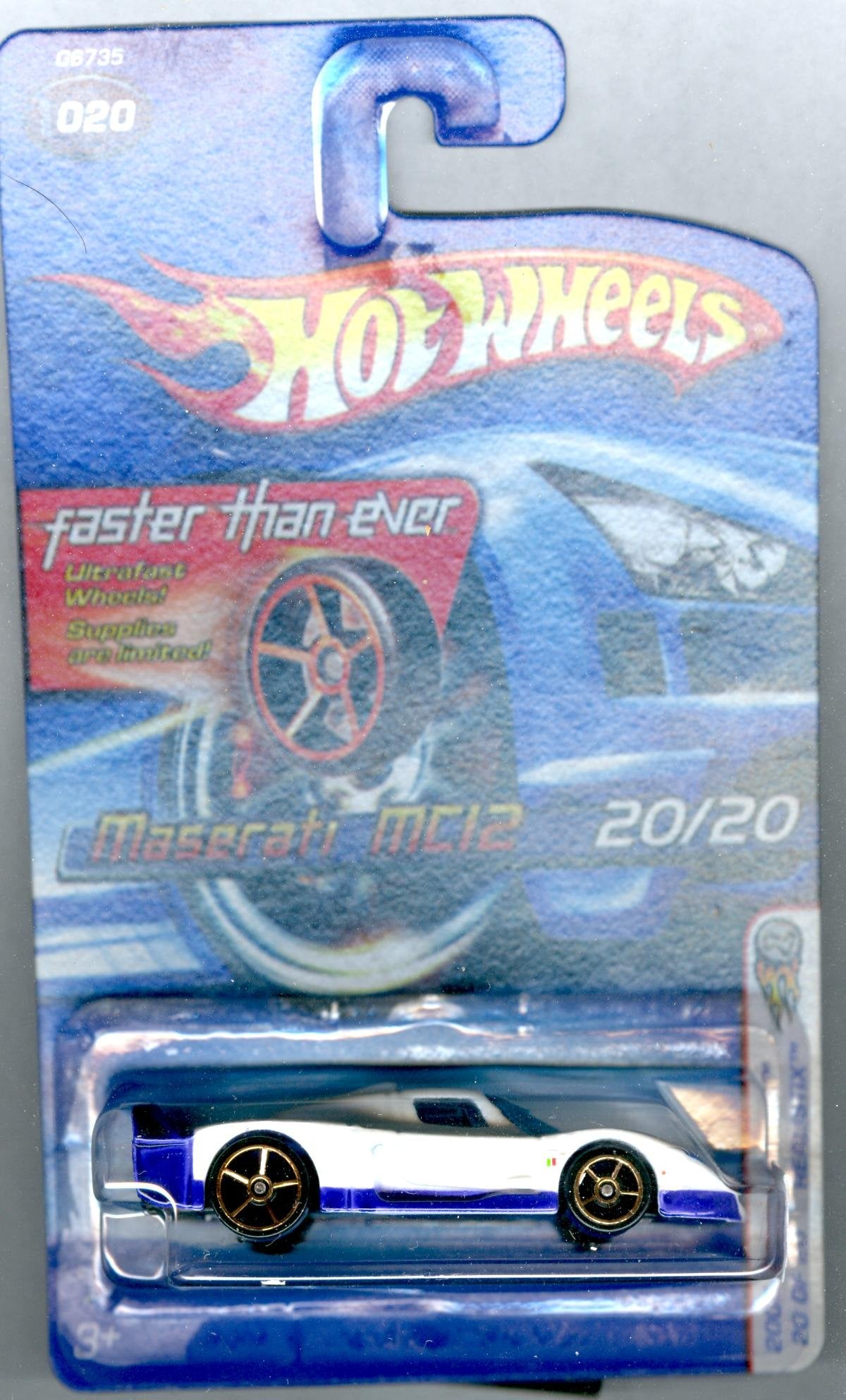 Hot Wheels 2005 First Editions Realistix Maserati MC12 White with FTE Wheels #020