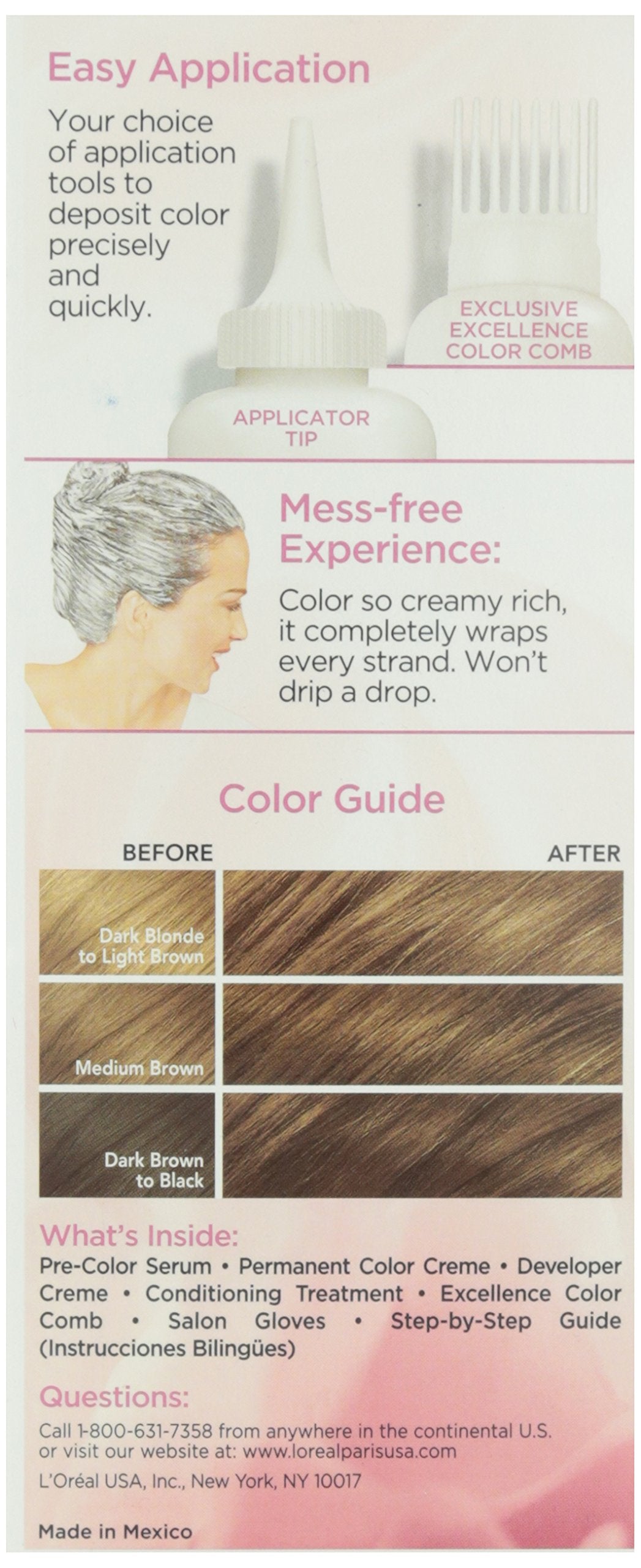 L’Oreal ParisExcellence Triple Protection Color Creme, Medium Golden Brown/Warmer 5G (Pack of 3)
