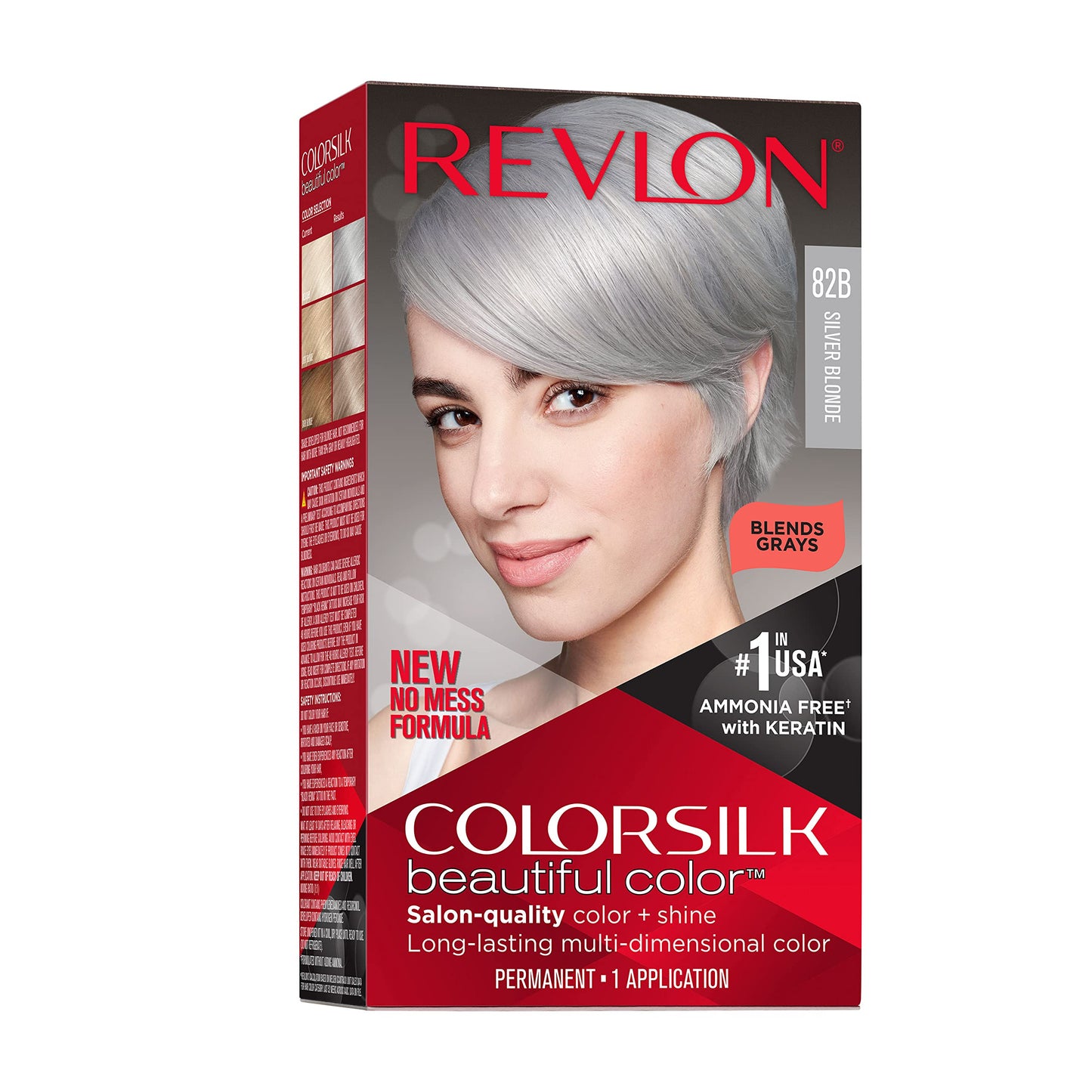 Revlon Colorsilk Beautiful Color Permanent Hair Color, Long-Lasting High-Definition Color, Shine & Silky Softness with 100% Gray Coverage, Ammonia