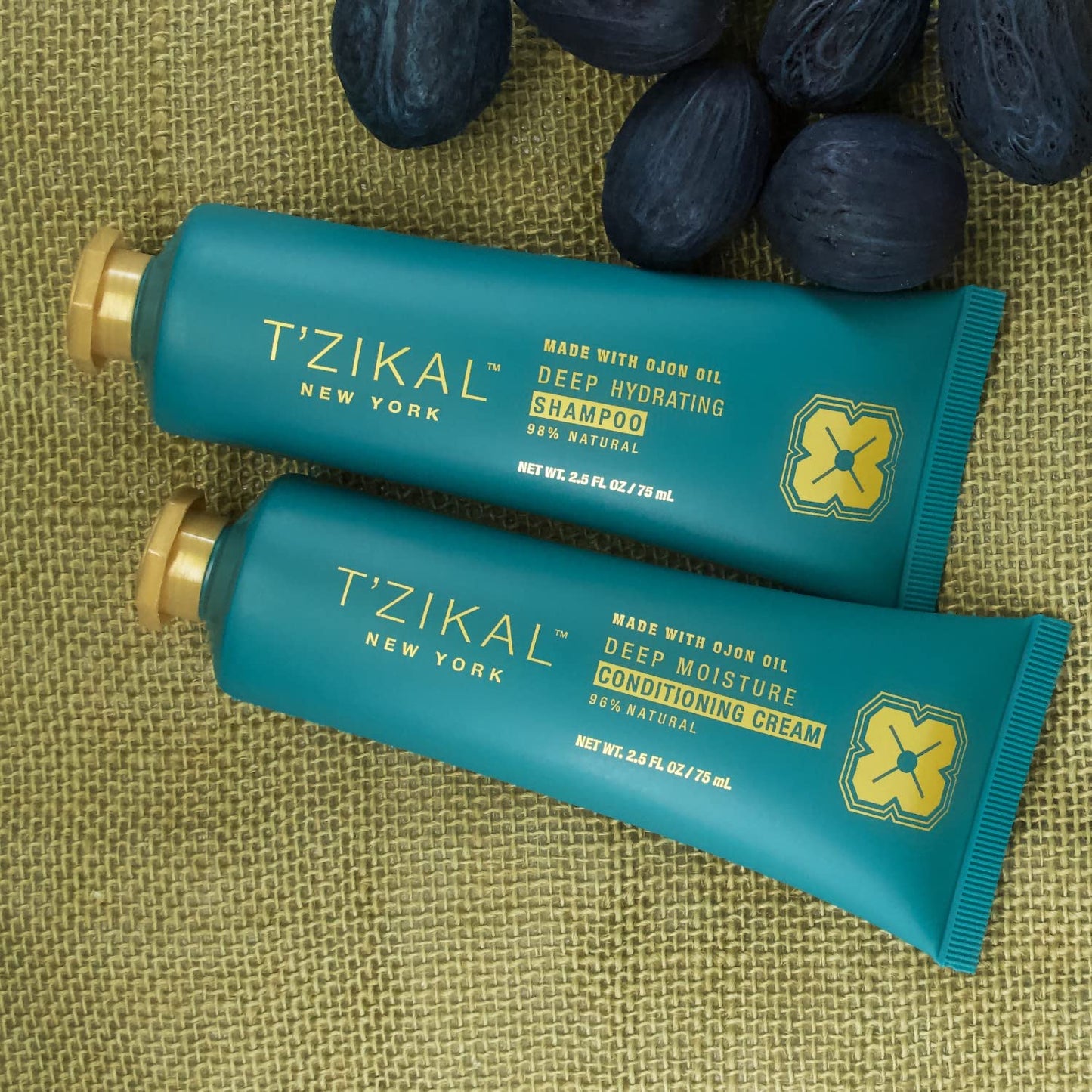T'zikal Bare Project with Ojon Oil - Organic Travel Size Shampoo and Conditioner Set - Hypoallergenic, Clarifying, and Conditioning for Natural