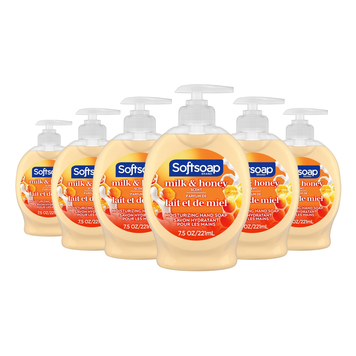 Softsoap Moisturizing Liquid Hand Soap, Milk and Honey, 7.5 Fluid Ounce, Pack of 6 (Package may vary) Beauty and Personal Care Softsoap