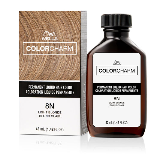 COLORCHARM Permanent Liquid Hair Color | 8N Light Blonde | Up to 100% Gray Coverage | 1.42 Fl Oz