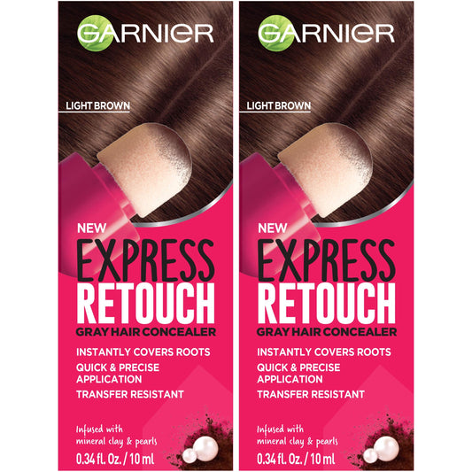 Garnier Hair Color Express retouch gray hair concealer With instant gray coverage, Brown, 0.68 Fl Oz Beauty & Personal Care Garnier
