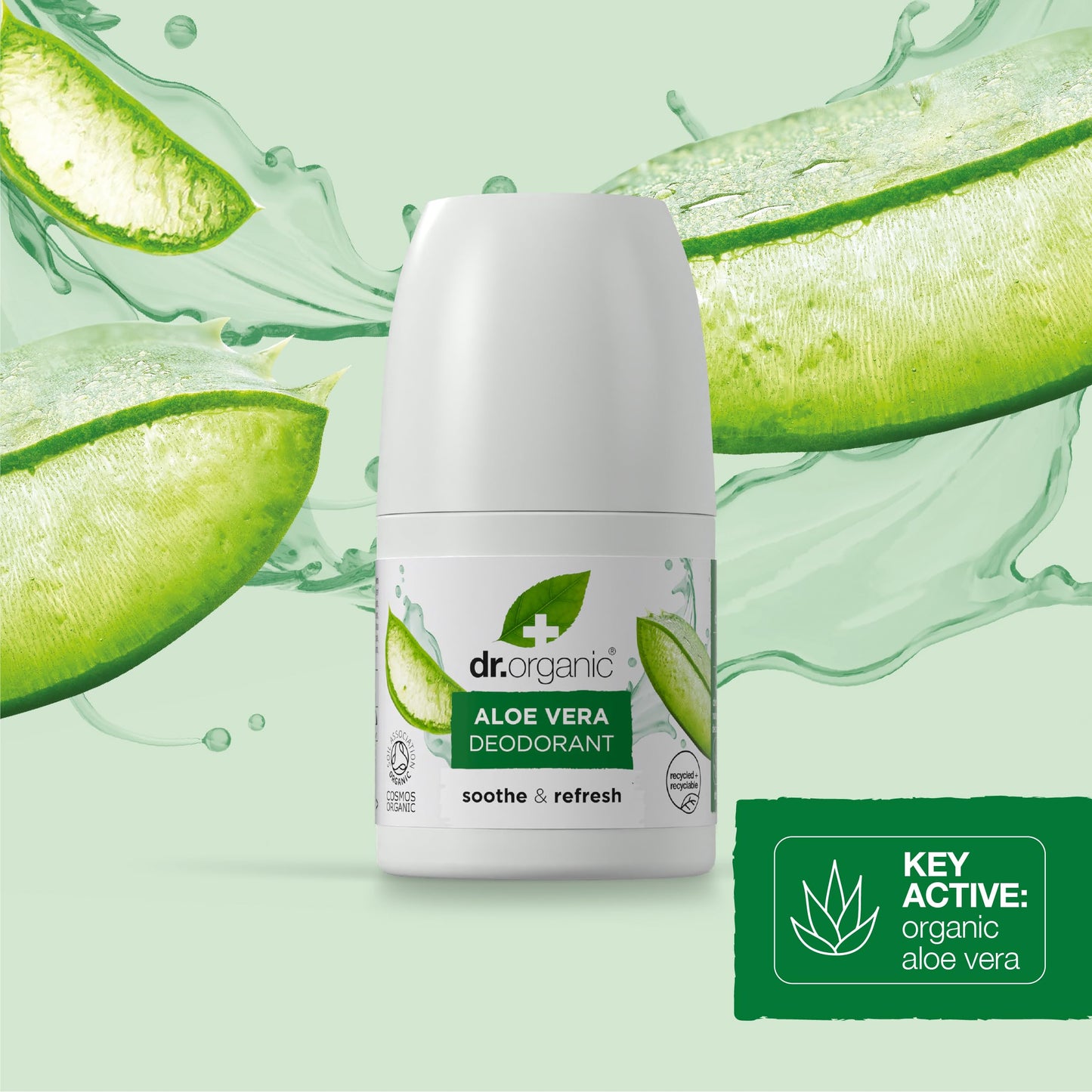 Dr Organic Aloe Vera Deodorant Roll On 50ml Beauty and Personal Care Dr. Organic