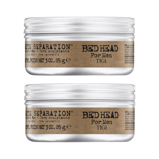 TIGI Bed Head for Men Matte Separation Workable Wax - Use for Strong Hold - For Men's Hairstyles - Use on Damp or Dry Hair - Premium Strong Hold Hair