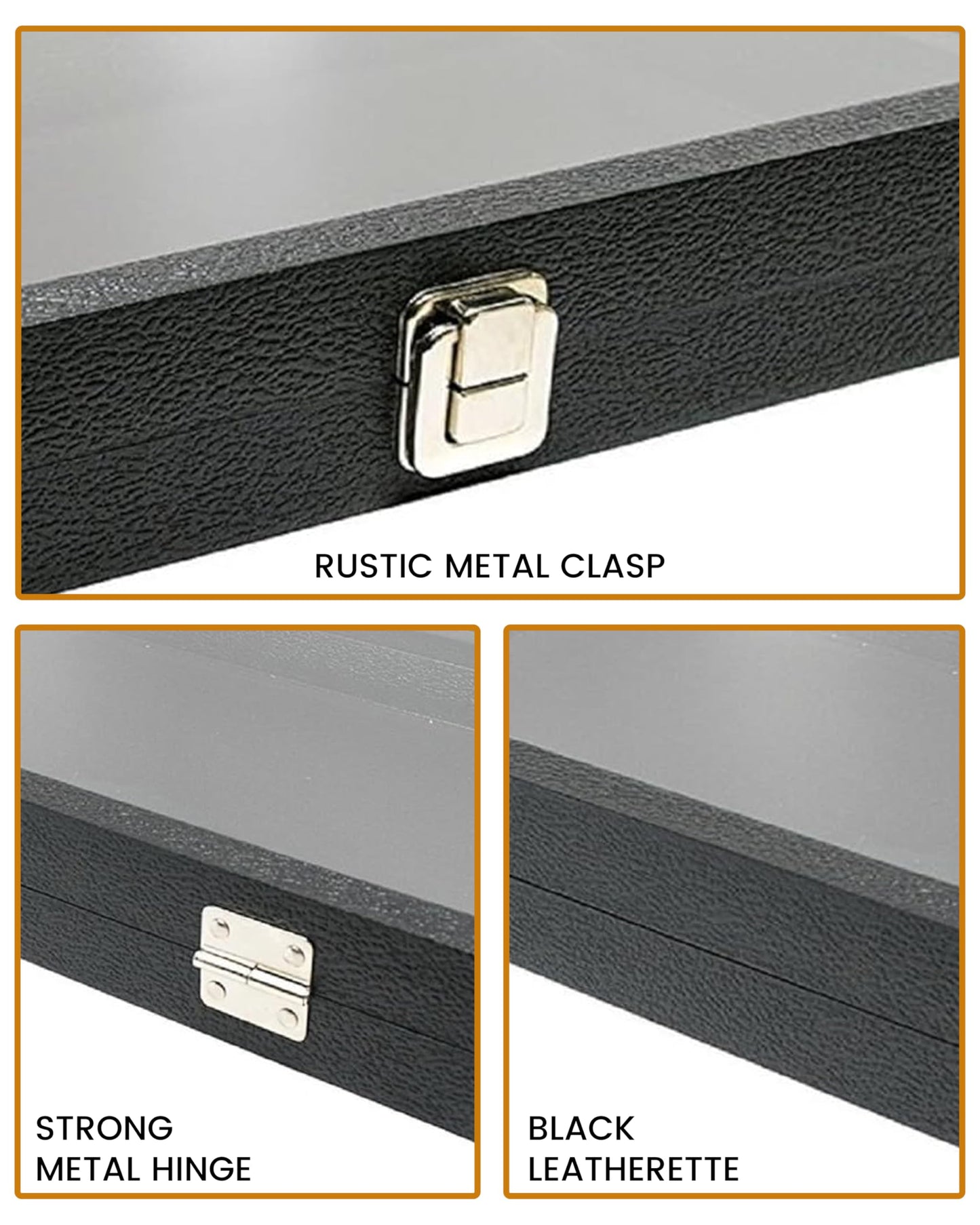 Novel Box Gem Display Case 14.75x8.25x2.1 + Small Size 50 Gems Jars | Fossil Display Case with Lid & Black Tray Foam Liner | Rock Storage Box…