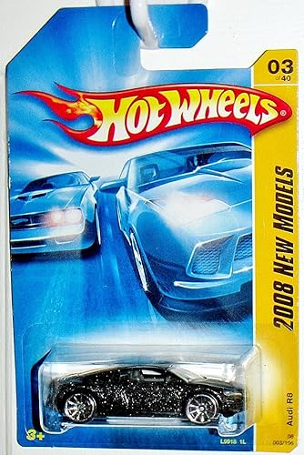 Hot Wheels 2008 New Models Audi R8, 10 Spoke Wheels version # 03/40, 1:64 Scale.