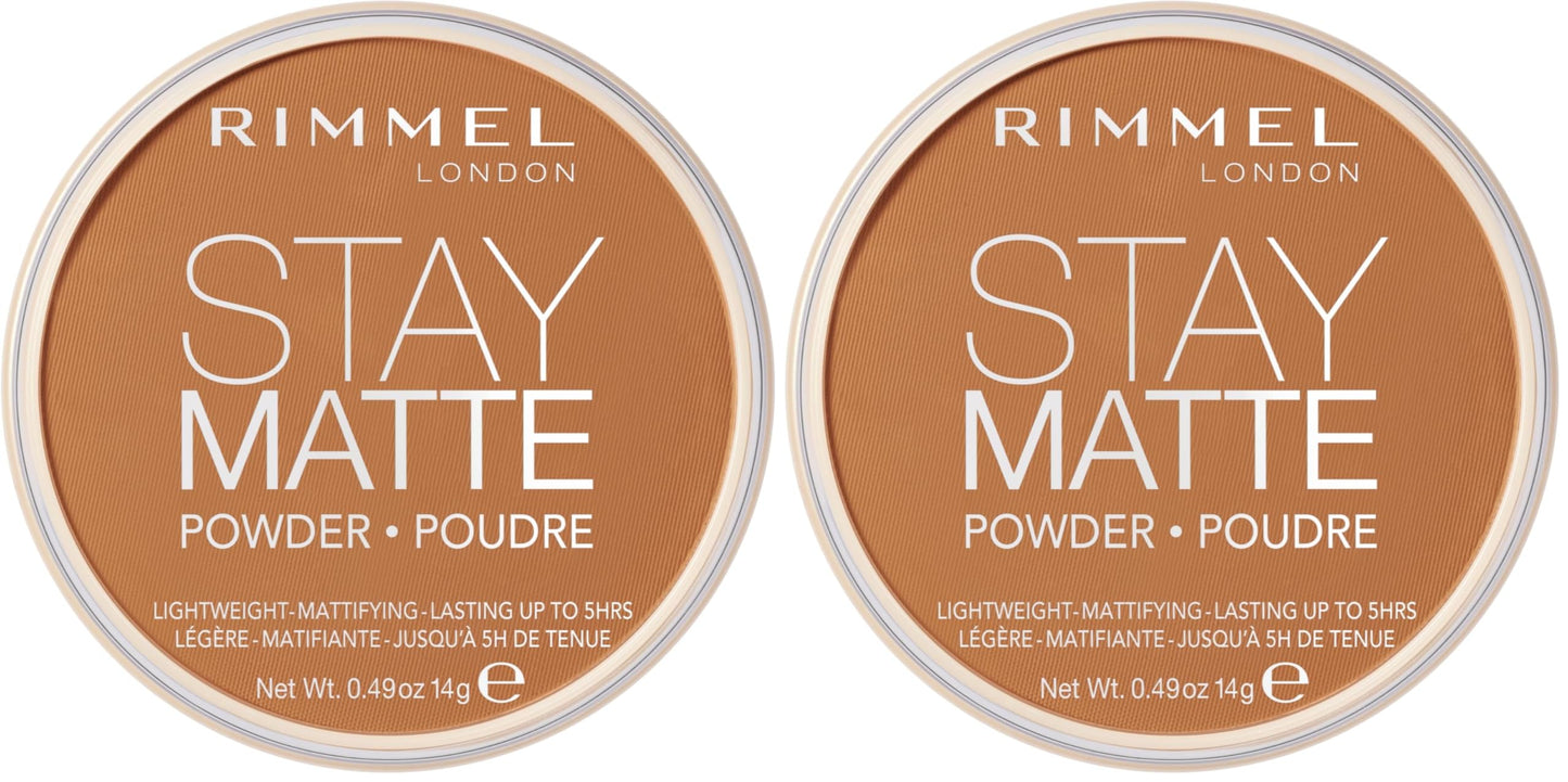Rimmel London Stay Matte - 031 Pecan - Pressed Powder, Lightweight, High Coverage, Shine Control, 0.49oz (Pack of 2) Beauty and Personal Care Rimmel Default Title