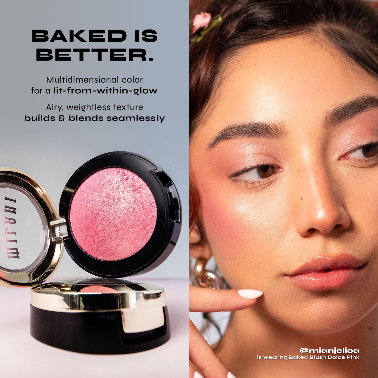Milani Rose Blush, Powder Blush for Cheeks, Cruelty Free Makeup - Shape, Contour & Highlight Face for a Natural Matte Finish -Tea Rose