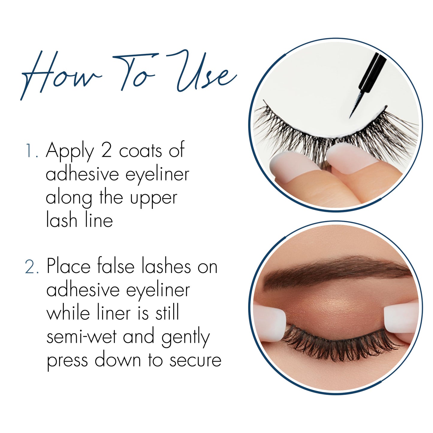 DUO Line It Lash It Lash Glue Liner - Metallic Blue, 2-in-1 Eyeliner & Eyelash Adhesive for Strip & Cluster Lashes, 0.12 oz