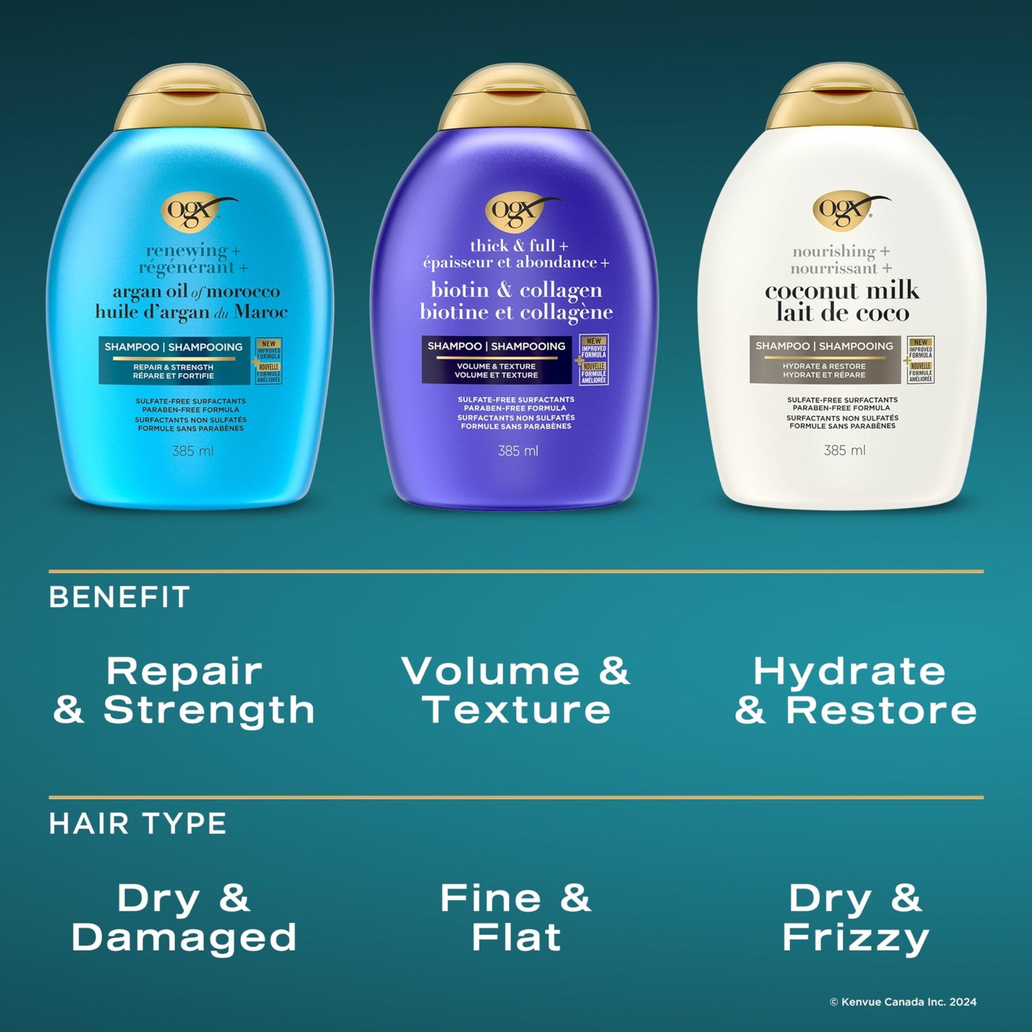 OGX Renewing Moroccan Argan Oil Shampoo - 385ml