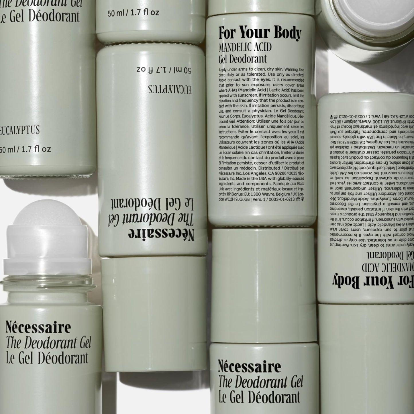 Nécessaire - The Deodorant Gel Eucalyptus - Aluminum-Free - For Women & Men. Clinical Mandelic Acid Deodorant. Extra Strength Odor Control. No Bumps Beauty and Personal Care Nécessaire