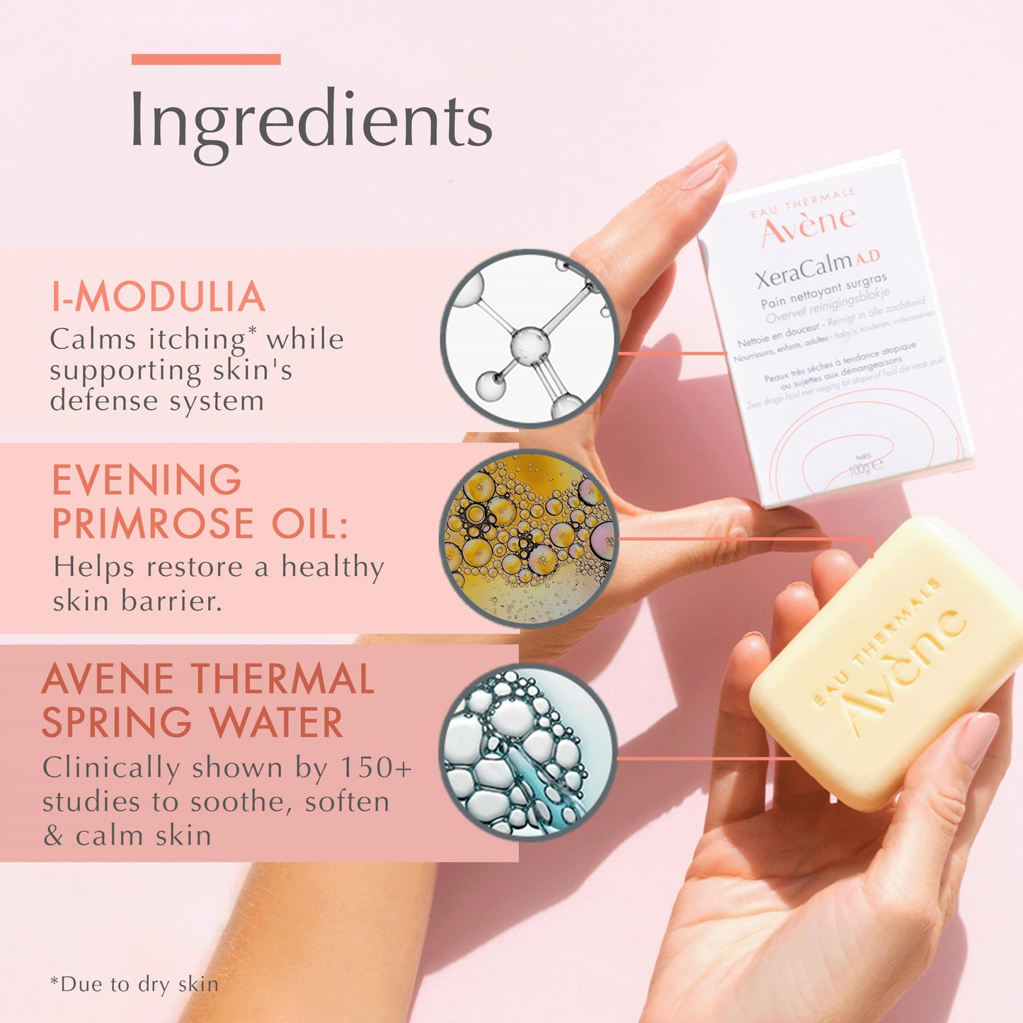 brand Avène Xercalm A.D Ultra-Rich Cleansing Bar for Atopic Dermatitis, Eczema Prone Skin, Fragrance-Free, 100 g Beauty & Personal Care Eau Thermale Avène