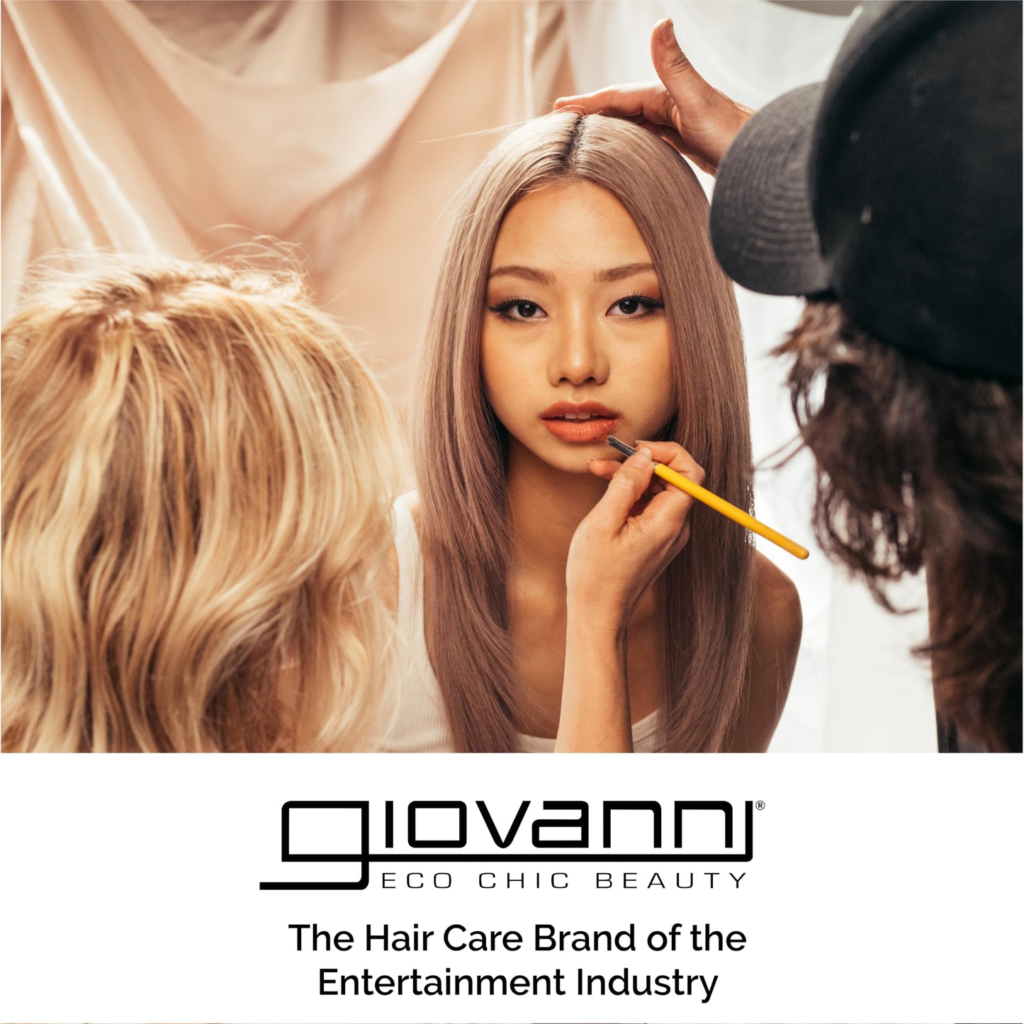 Giovanni 2chic Frizz Be Gone Taming Cream - Natural Hair Smoothing Formula with Shea Butter & Sweet Almond Oil, Macadamia, Color Safe, Vegan - 5.1 oz.