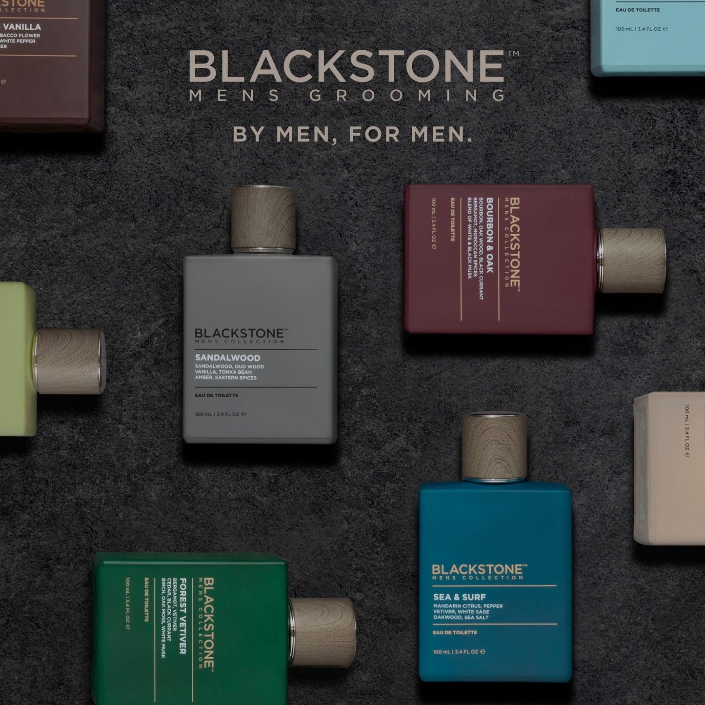 Blackstone Mens Collection Eau de Toilette - Sea & Surf | Men’s Fragrance, Fresh & Long-Lasting Cologne with Mandarin, Sea Salt, Oakwood & Sage |