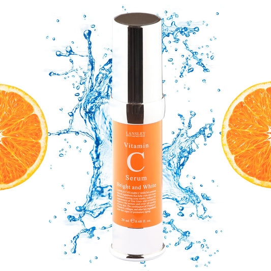Lansley Natural Vitamin C Serum - Best Organic Korean Serum with Vitamin C, E, Collagen, and Advanced formula, Acne Scar and Wrinkles Removal