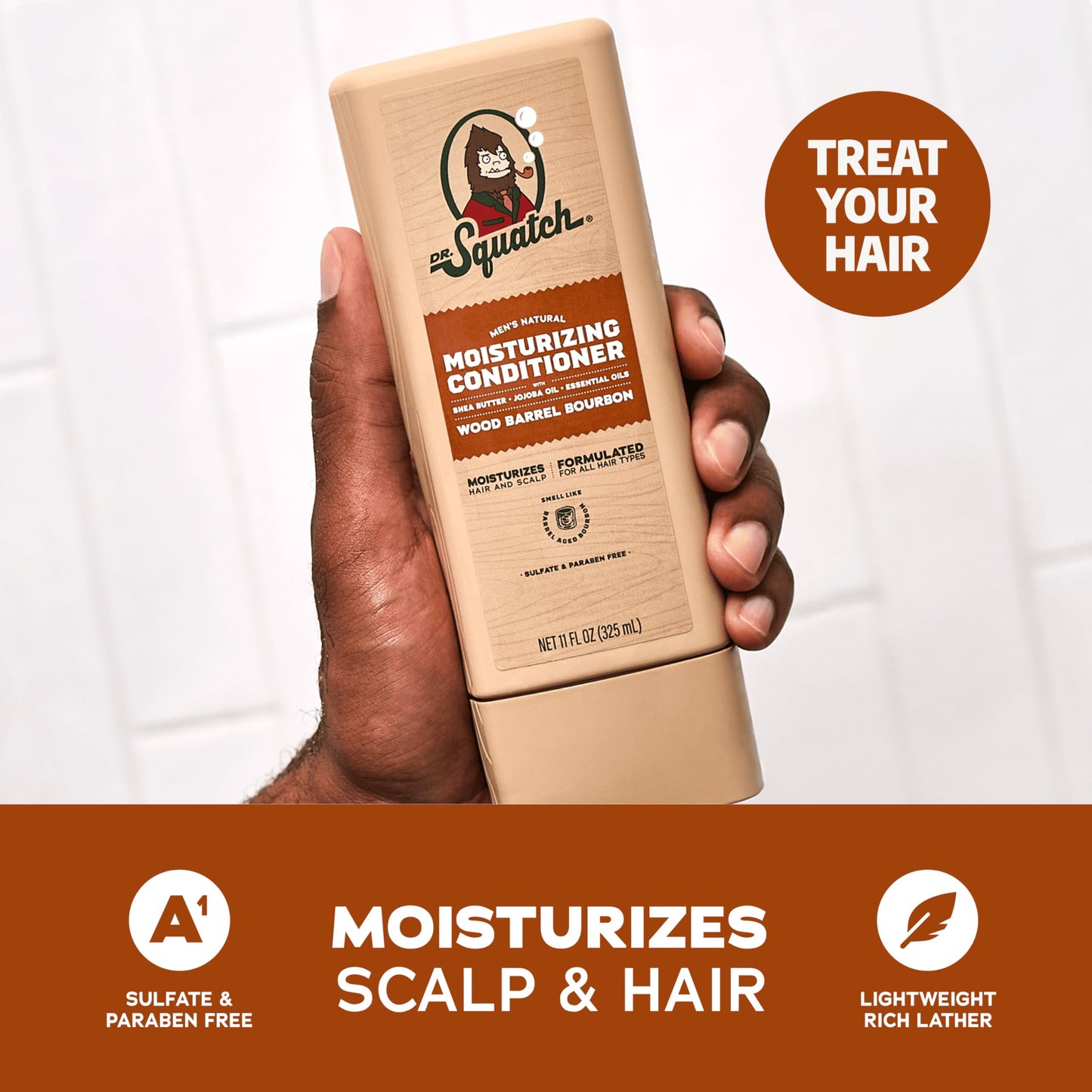 Dr. Squatch Men's Natural Shampoo and Conditioner Set - Sulfate & Paraben Free Natural Shampoo and Conditioner for Men - Scalp Nourishing Formula