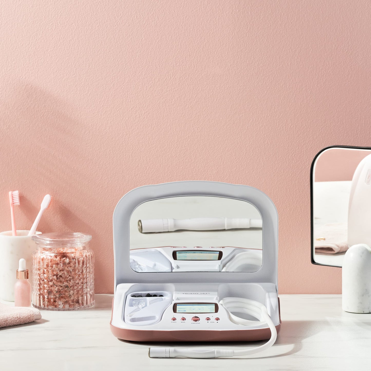Trophy Skin MicrodermMD - At Home Microdermabrasion Kit - Anti Aging and Acne Treatment - Contains Real Diamond and Pore Extractor Tips to Rejuvenate