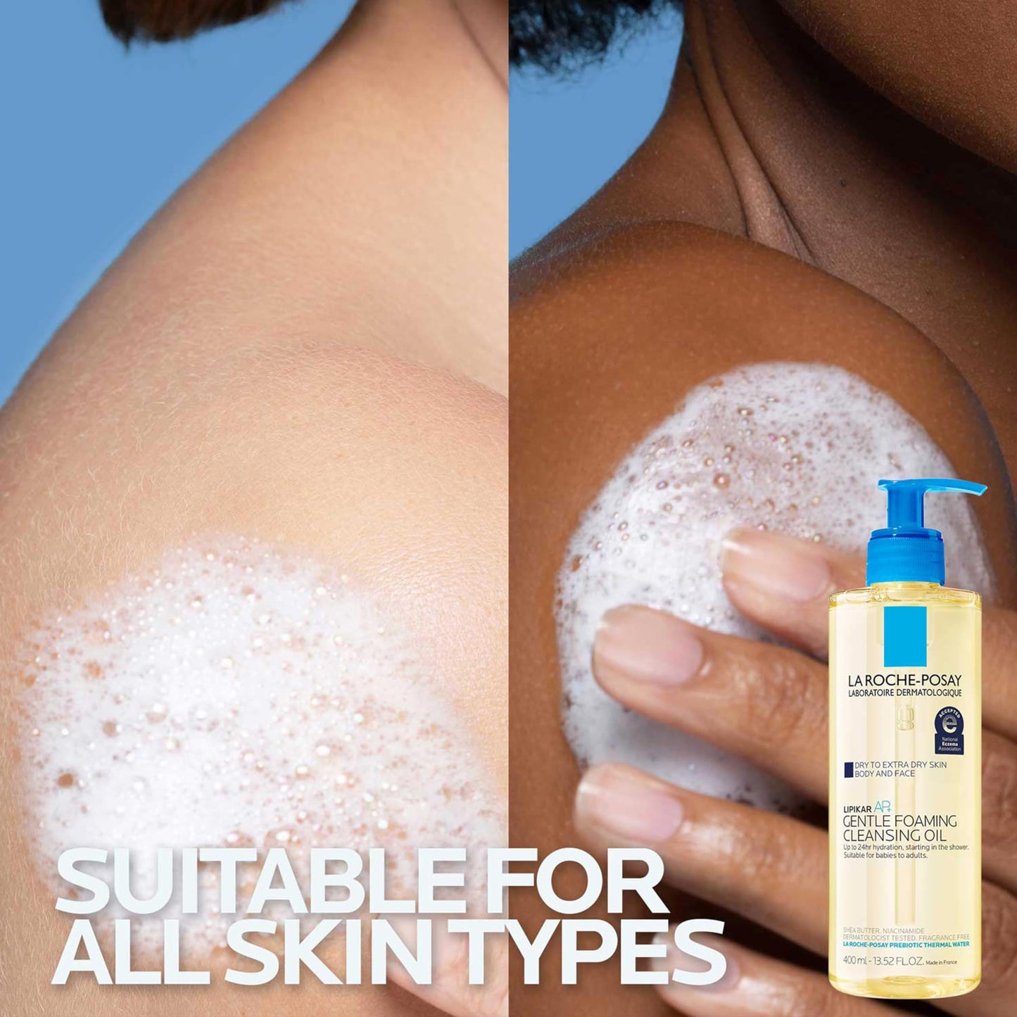 La Roche-Posay Lipikar AP+ Gentle Foaming Cleansing Oil, Gentle Oil Cleanser for Face and Body Formulated with Niacinamide, Long-Lasting 24-hour Beauty and Personal Care La Roche-Posay