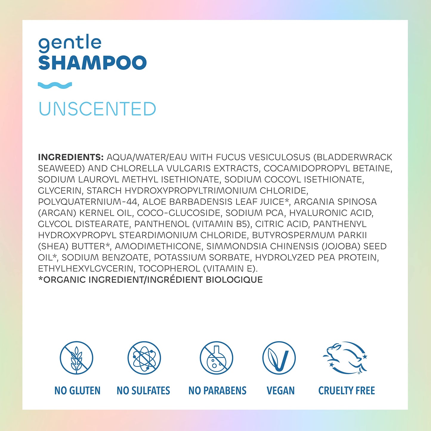 Seaweed Bath Co. Gentle Shampoo and Conditioner Set - Unscented - Nourishing Hair Care With Hyaluronic Acid, Aloe, Argan Oil, For Sensitive Scalps