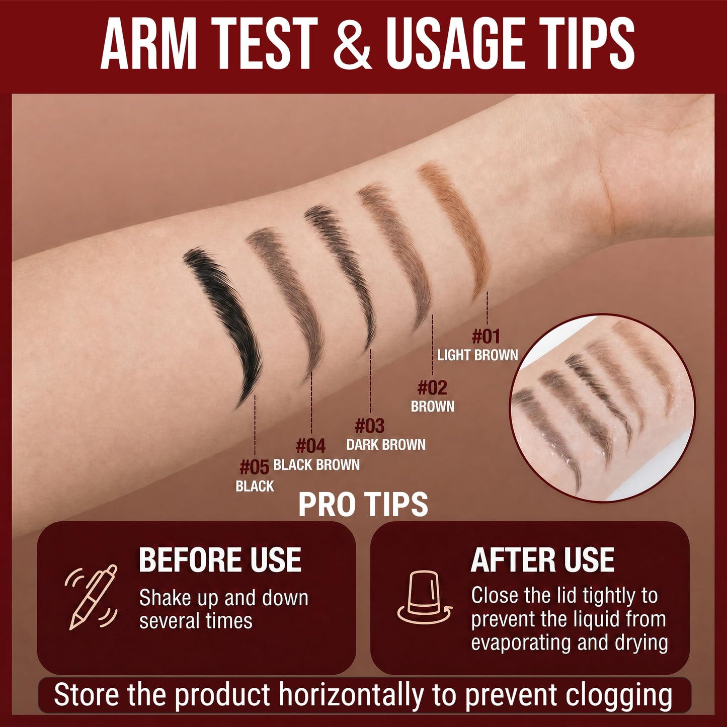 Eyebrow Pencil for Women, 2-in-1 Microblading Eyebrow Pen with 4D Square & Ultra-Fine Tips, Waterproof Long-Lasting Brow Pencil, Hair-Like Strokes Beauty and Personal Care Essorall