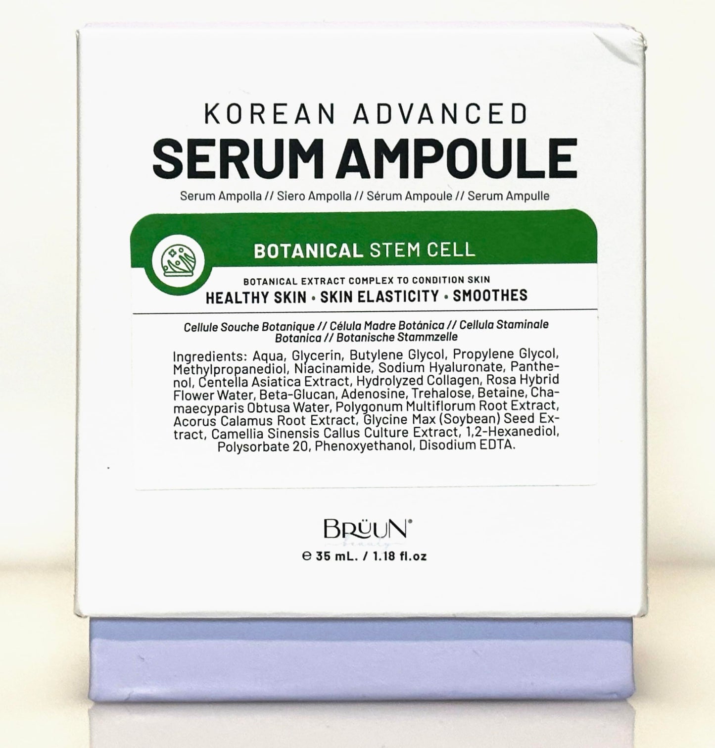 BRÜUN SC - Control Botanical Stem Cell Ampoule - Korean Serum Booster for Face and Body Skin Care Serum 1.18 fl.oz