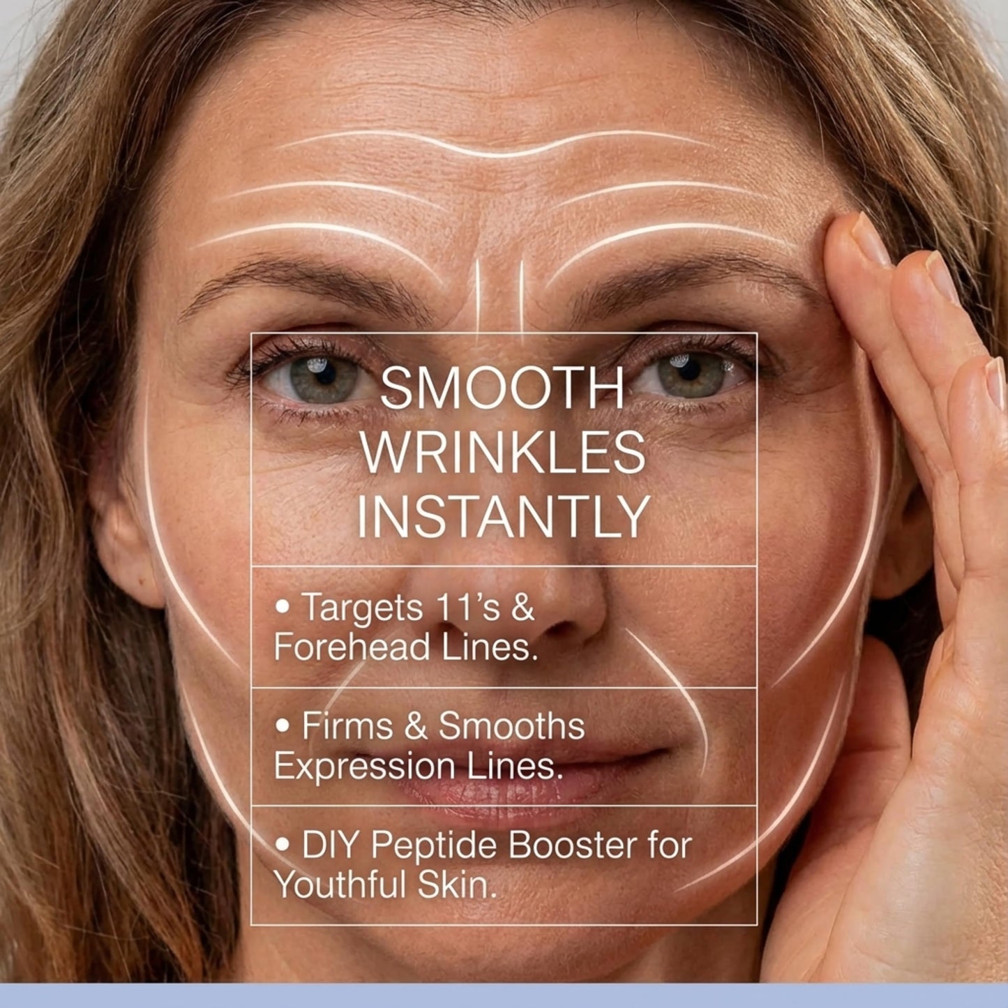 Skin Perfection Syn-AKE Freeze Wrinkles Peptide DIY Anti-Aging Skincare Booster Smooth Firm Vertical Expression Lines Between the Eyebrows the 11's .5