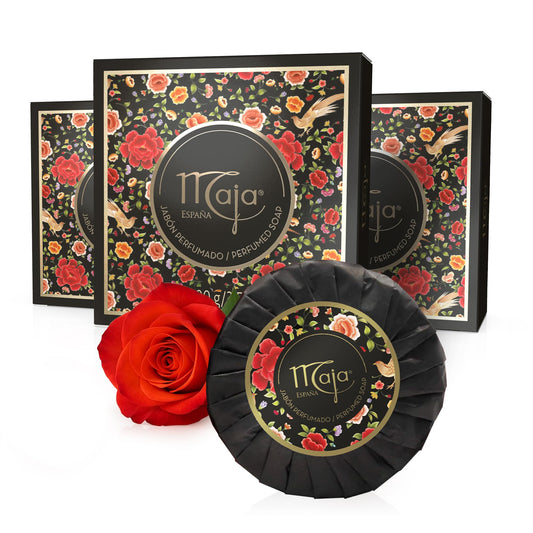 Maja, Classic Soap Perfumed Soap Round and Luxurious Round Soap to Clean and Moisturize your skin Leaves Skin Beautifully Scented and Soft 3Pack Beauty & Personal Care Maja