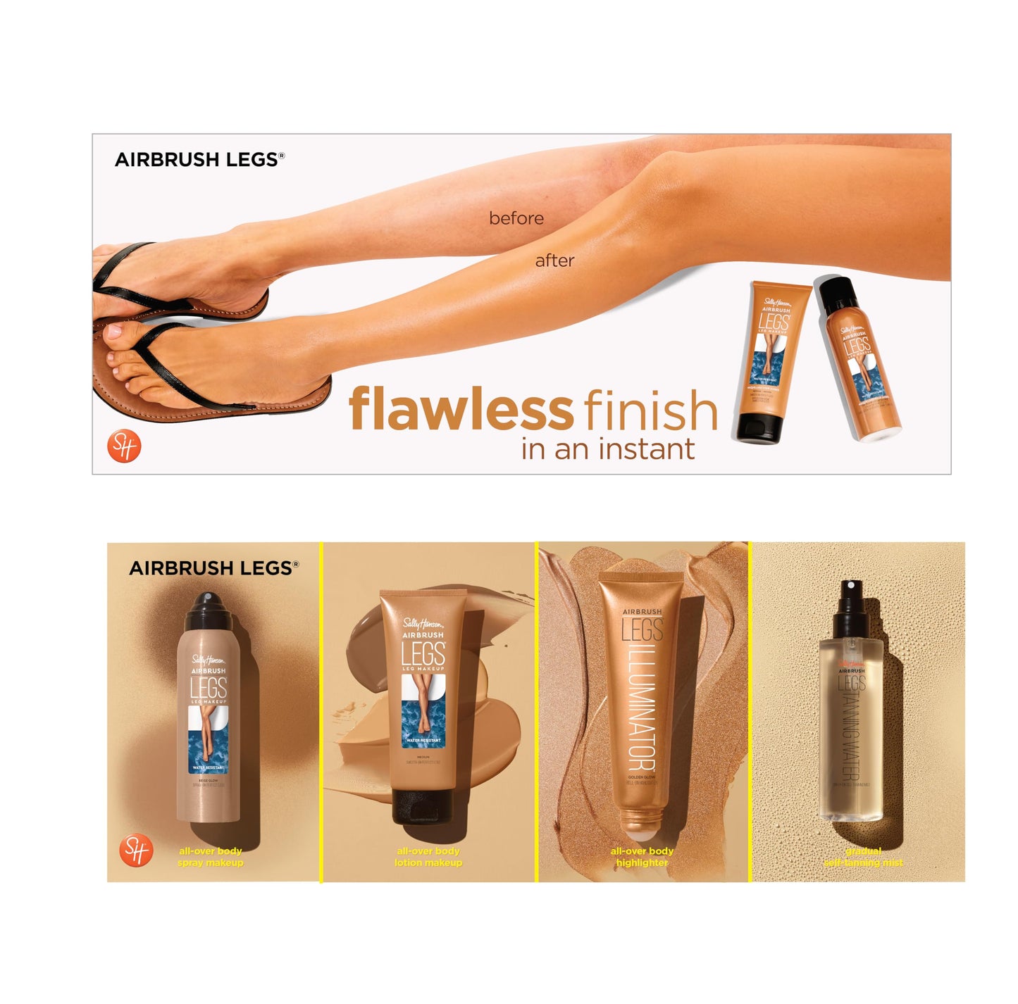 Sally Hansen Airbrush Sun Mousse, Dark, 5 Fluid Ounce